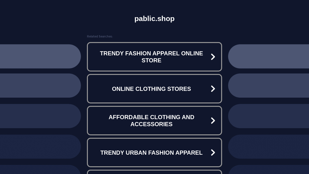 Screenshot of www.pablic.shop