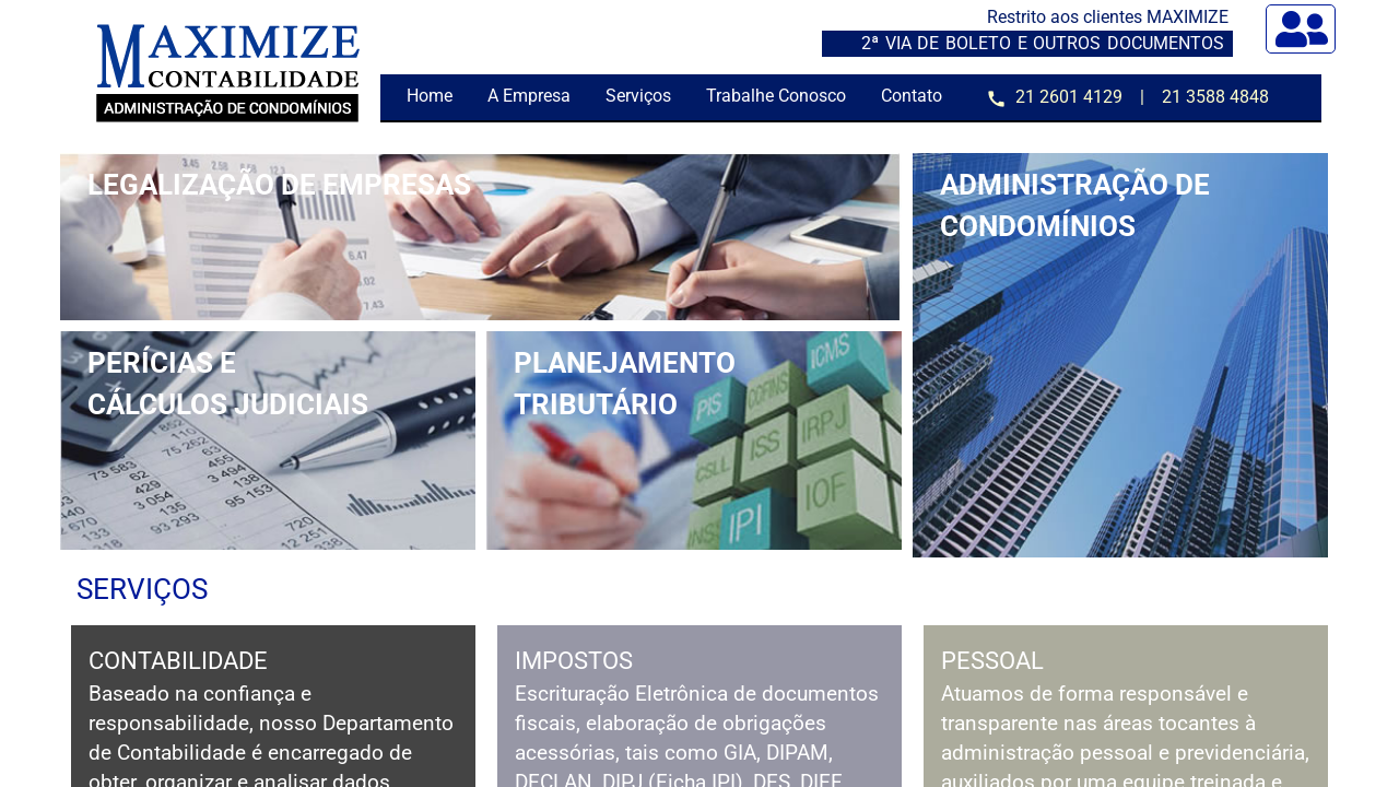 Screenshot of maximizecontabilidade.com.br