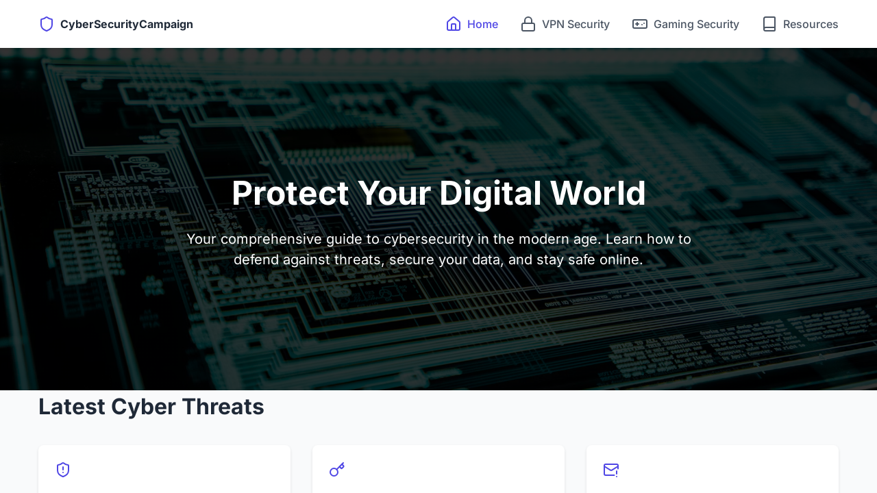 Screenshot of cybersecuritycampaign.com.hk