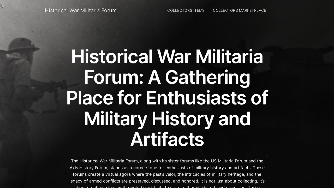 Screenshot of historicalwarmilitariaforum.com