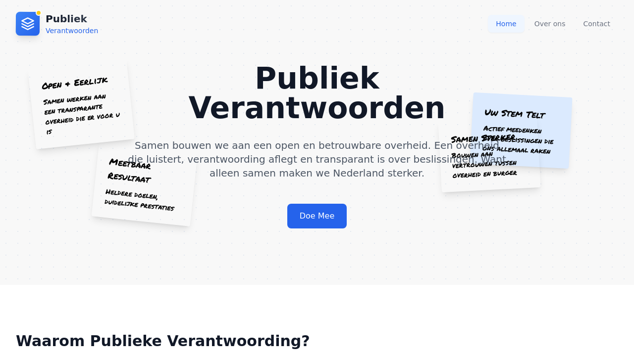 Screenshot of publiekverantwoorden.nl