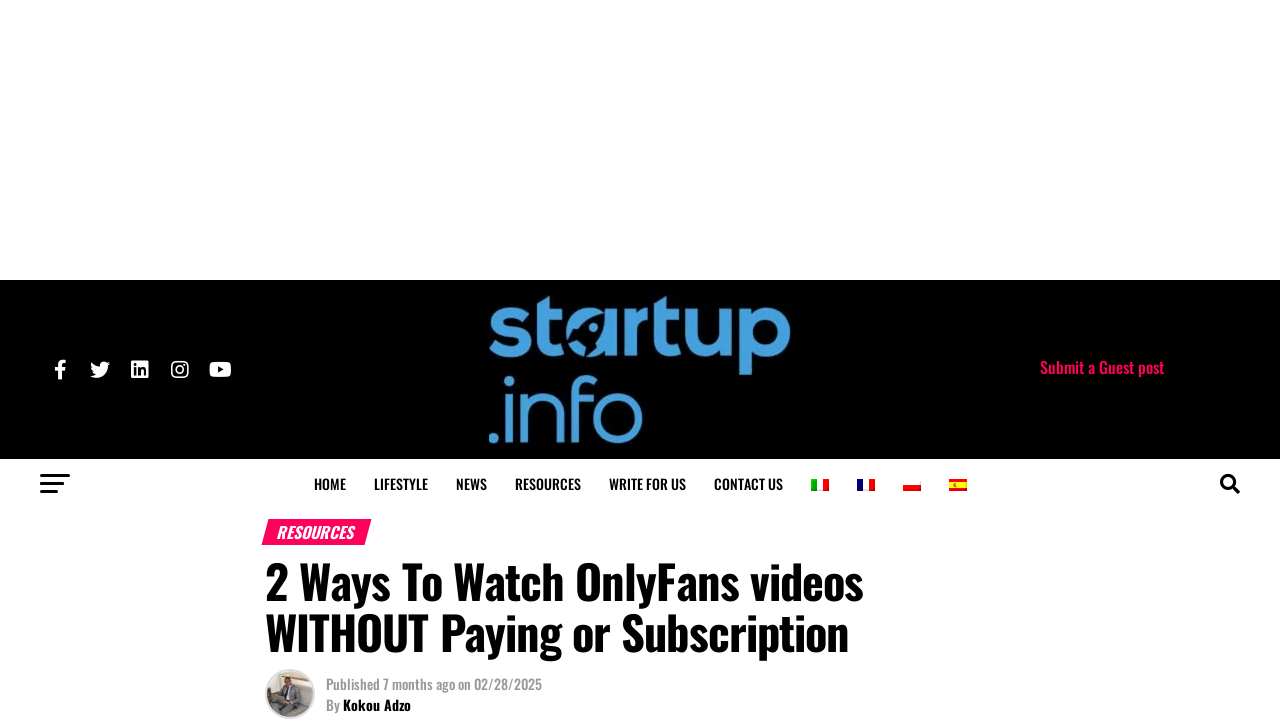 Screenshot of startup.info