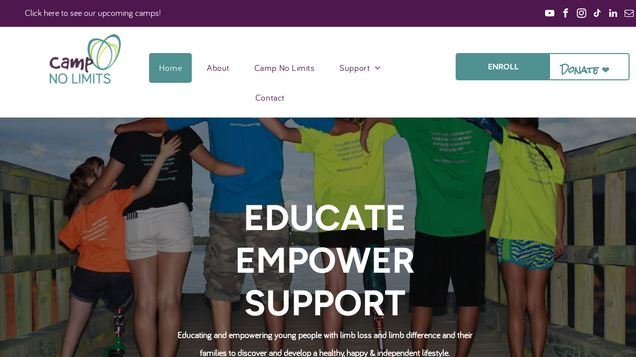 Screenshot of nolimitsfoundation.org