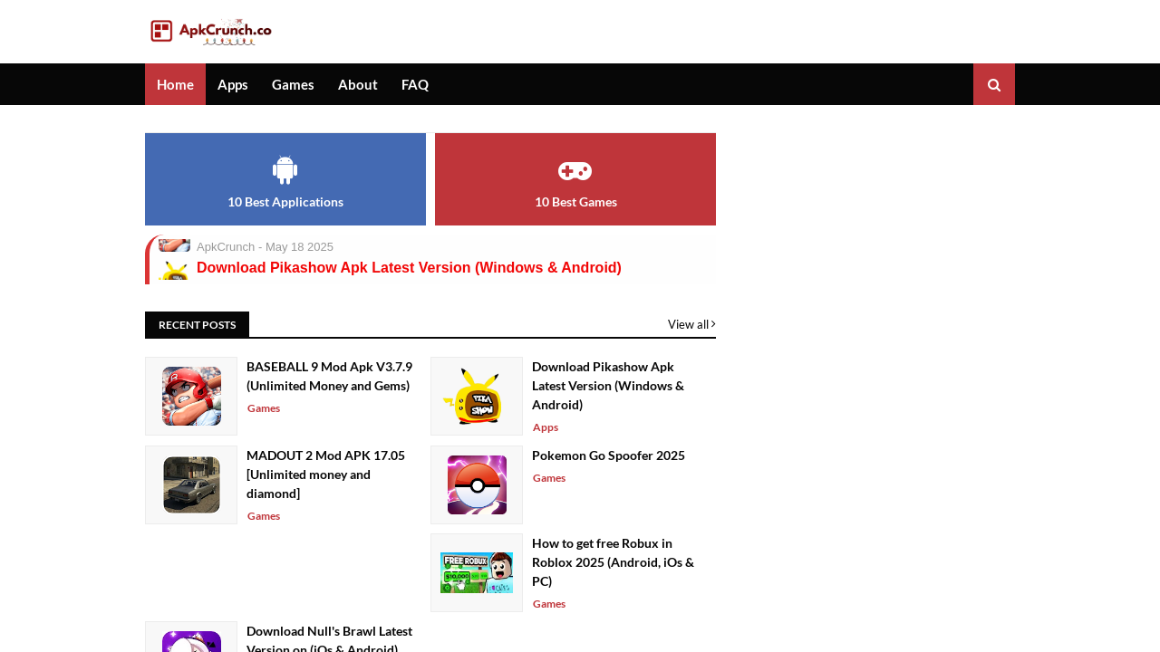 Screenshot of www.apkcrunch.co