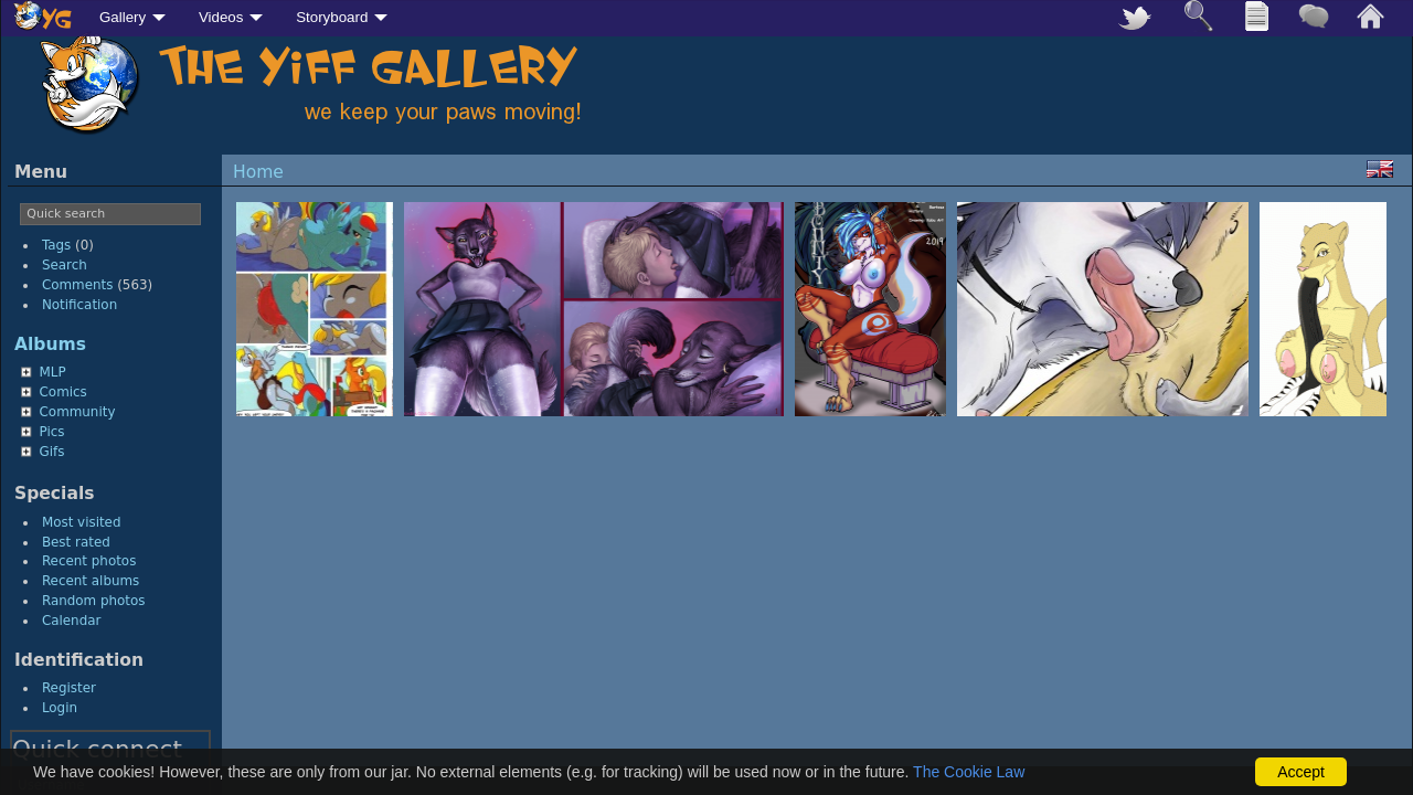 Screenshot of theyiffgallery.com