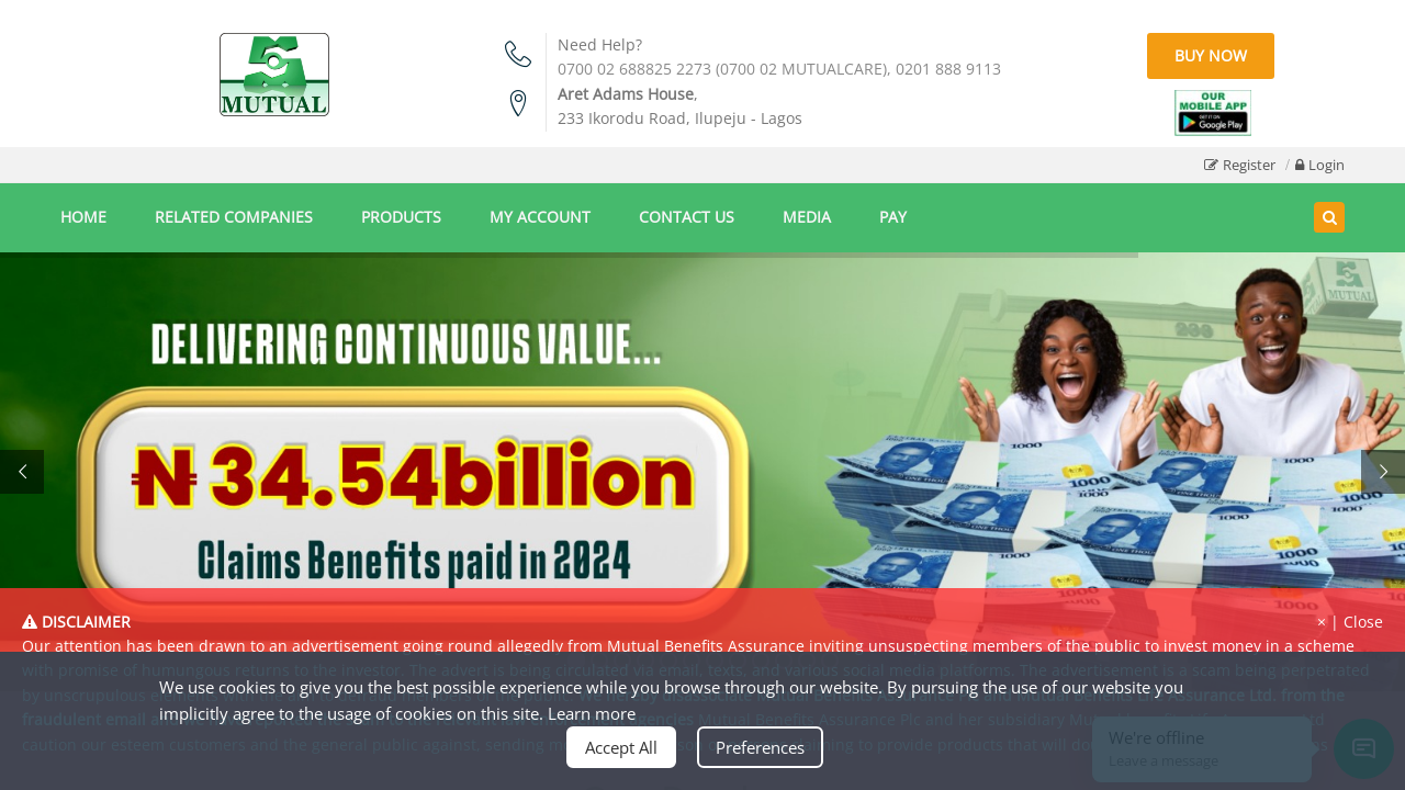 Screenshot of mutualng.com