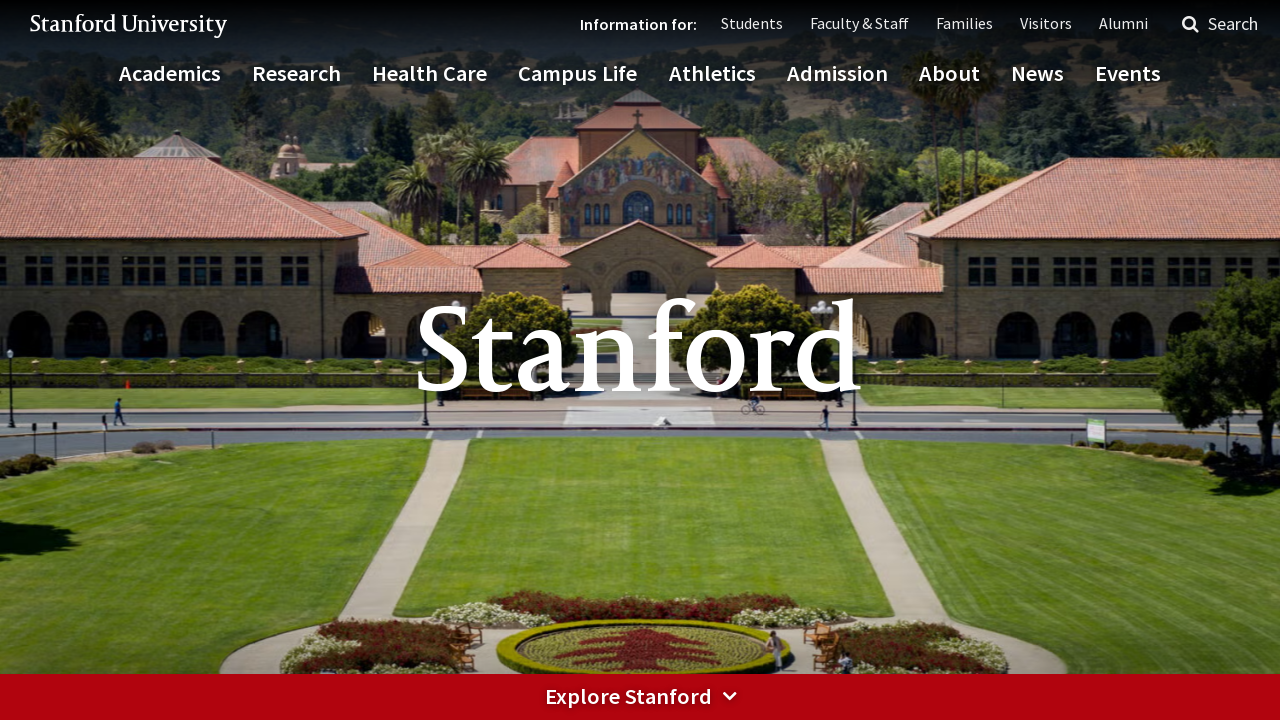 Screenshot of stanford.edu