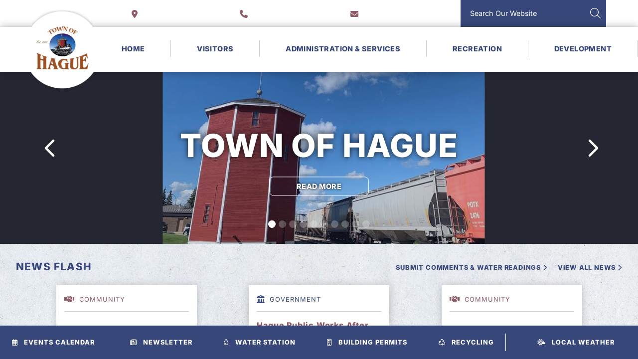 Screenshot of townofhague.com