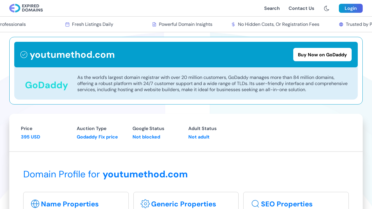 Screenshot of youtumethod.com