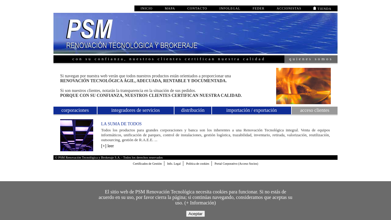 Screenshot of www.psmsa.com