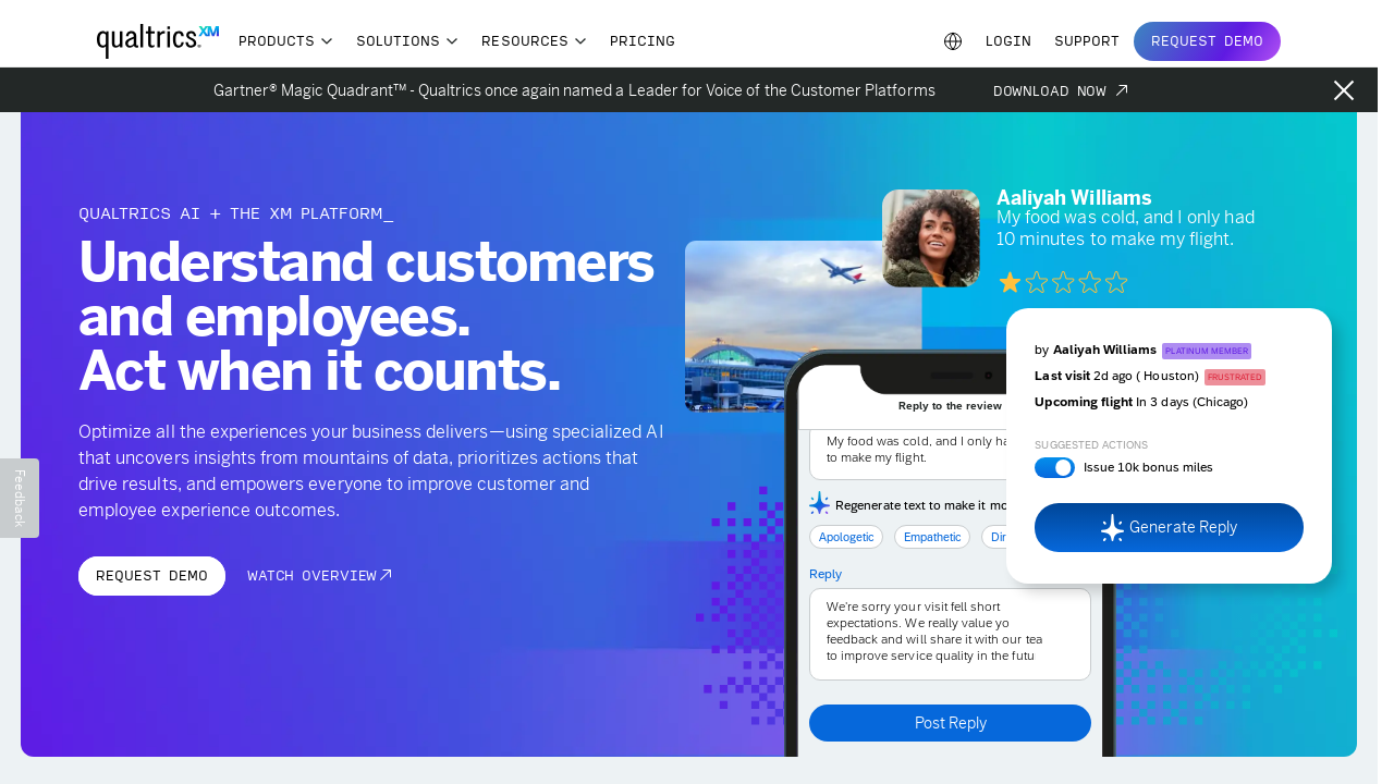 Screenshot of qualtrics.com