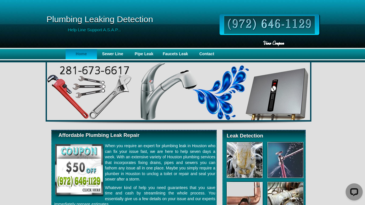 Screenshot of waterleakingdetection.com