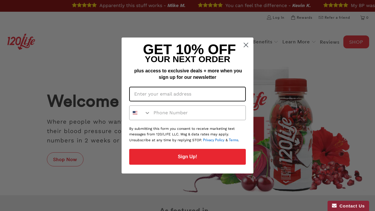 Screenshot of 120life.com
