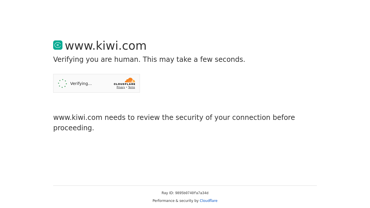 Screenshot of kiwi.com