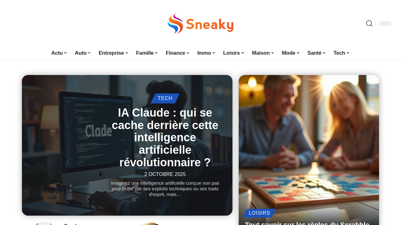 Screenshot of sneaky.fr