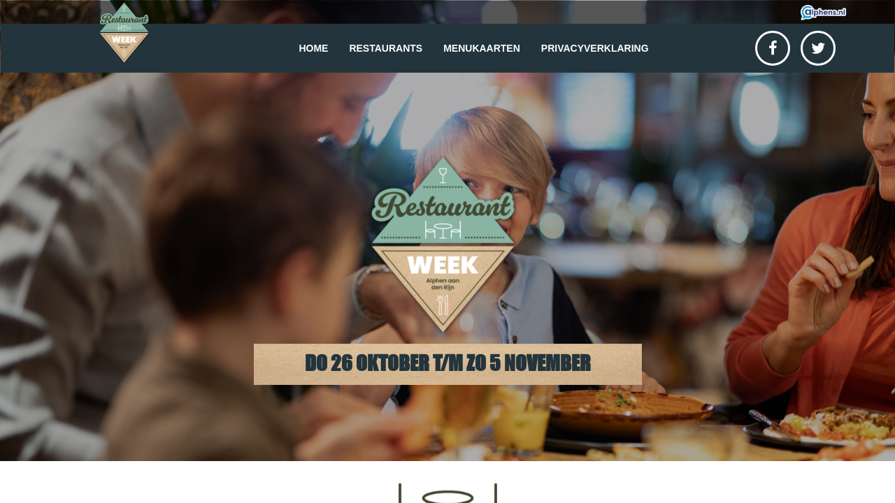 Screenshot of alphensrestaurantweek.nl