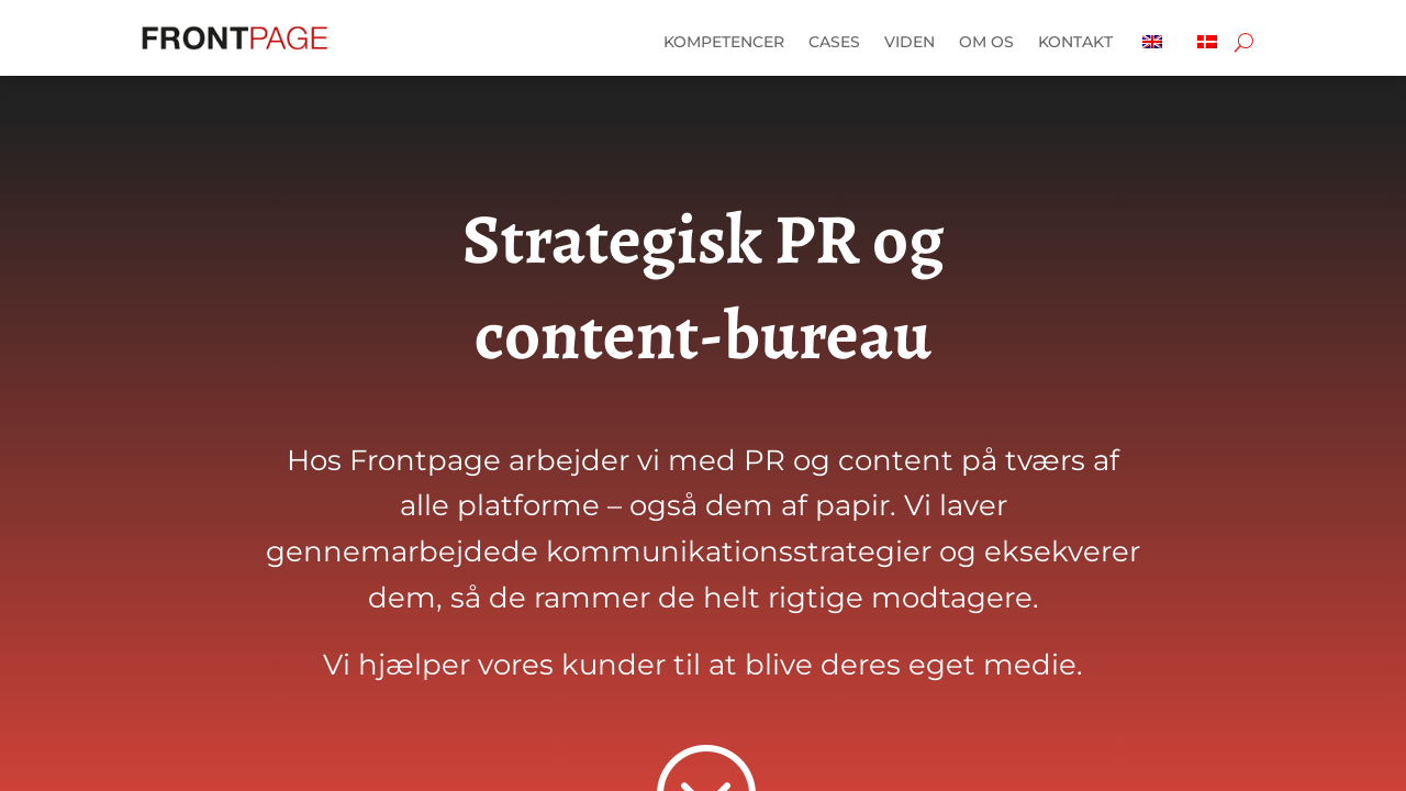 Screenshot of frontpage.dk