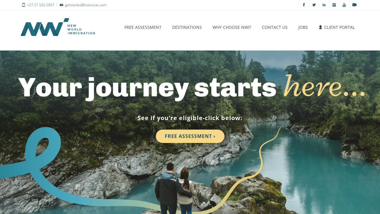 Screenshot of nwivisas.com