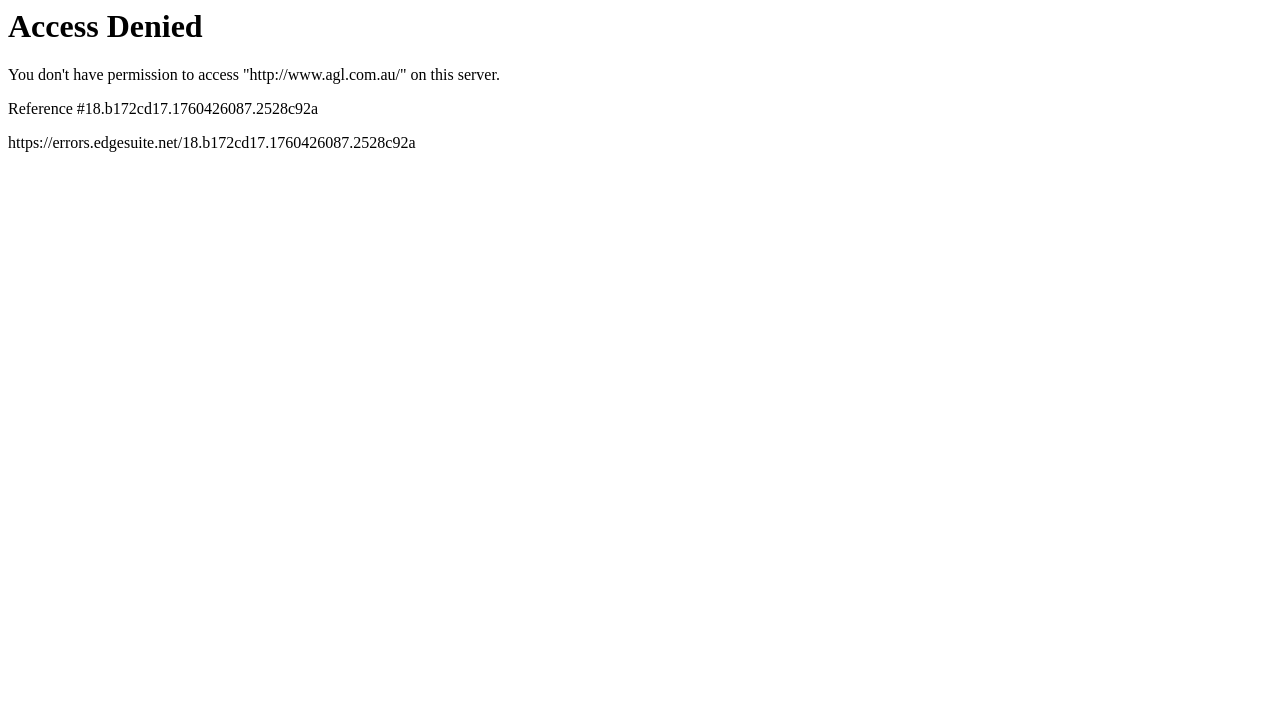 Screenshot of agl.com.au