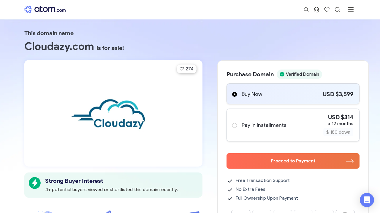 Screenshot of cloudazy.com