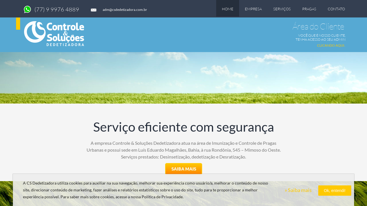 Screenshot of csdedetizadora.com.br