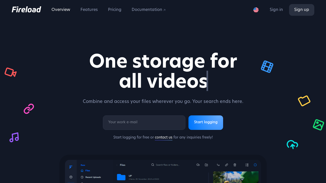 Screenshot of fireload.com