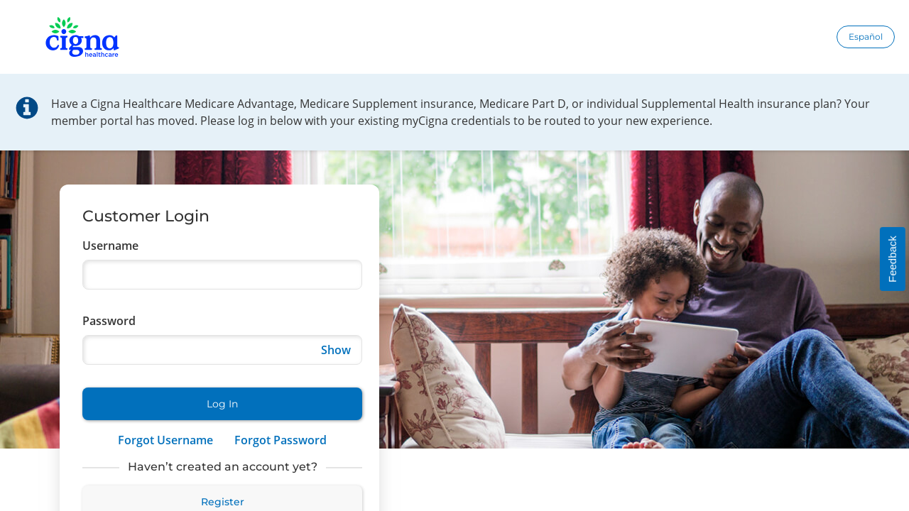 Screenshot of mycigna.com