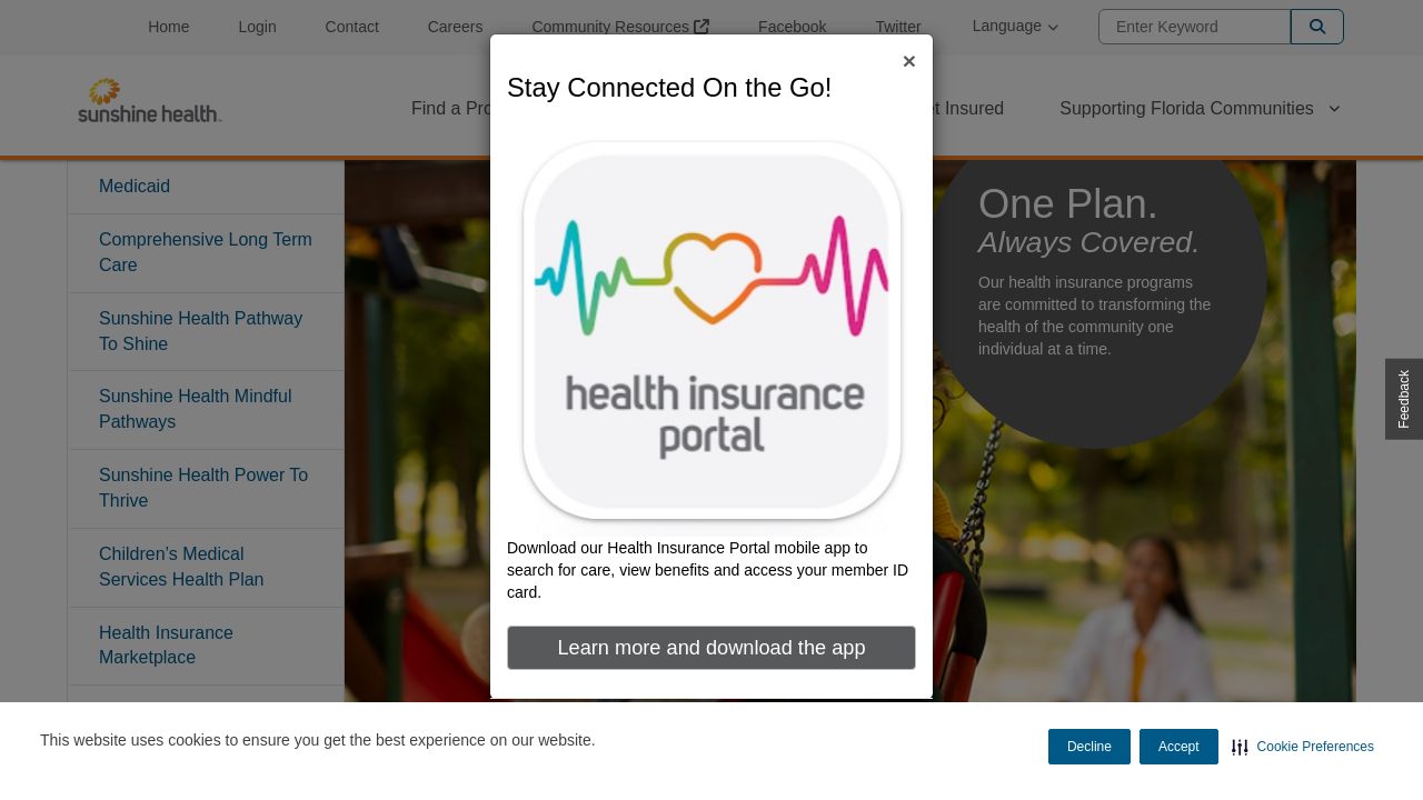 Screenshot of sunshinehealth.com