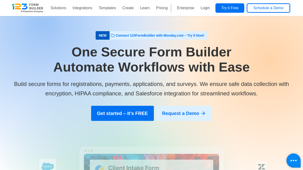 Screenshot of 123formbuilder.com