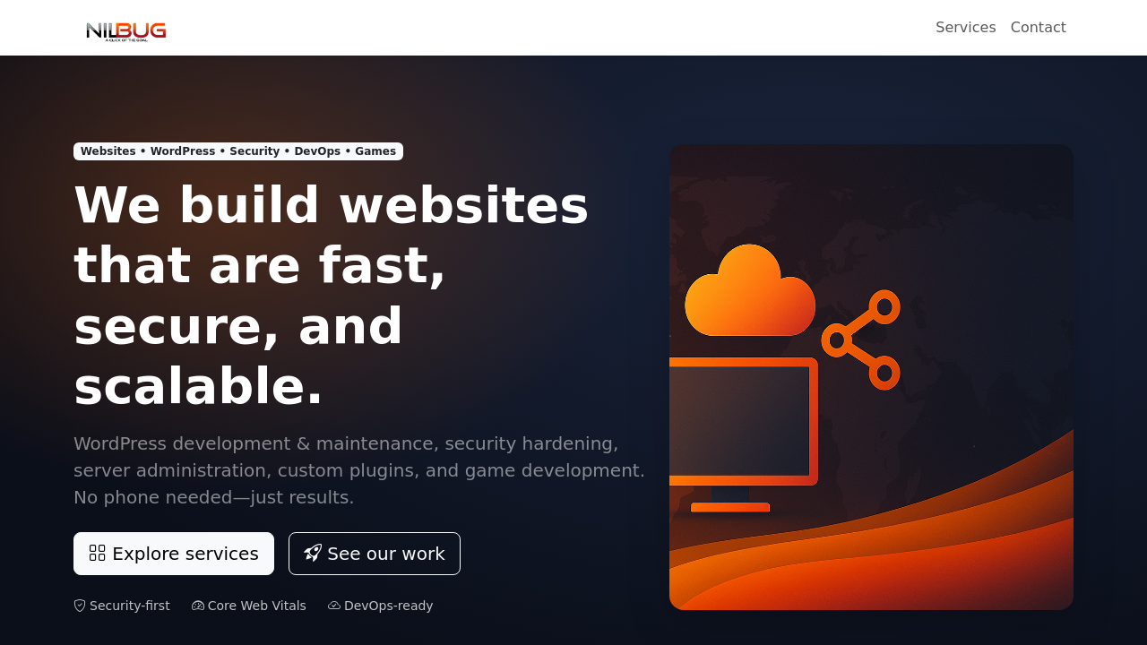 Screenshot of nilbug.com