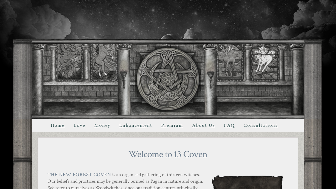 Screenshot of 13coven.com