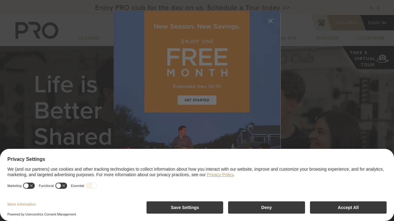 Screenshot of proclub.com