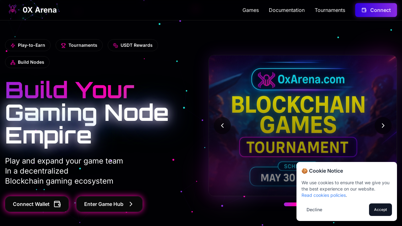 Screenshot of 0xarena.com