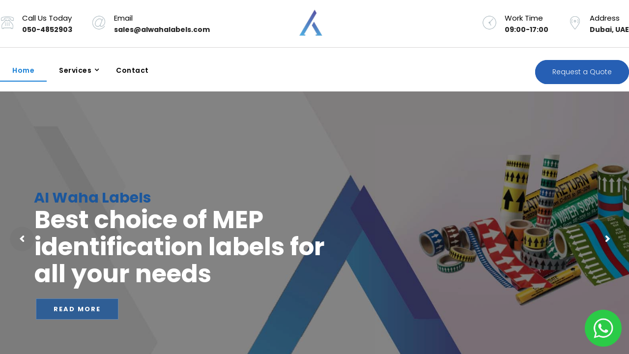 Screenshot of alwahalabels.com