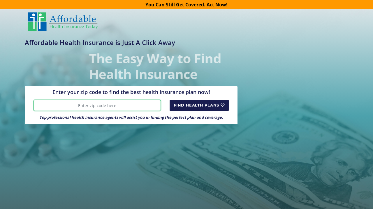 Screenshot of affordablehealthinsurancetoday.com