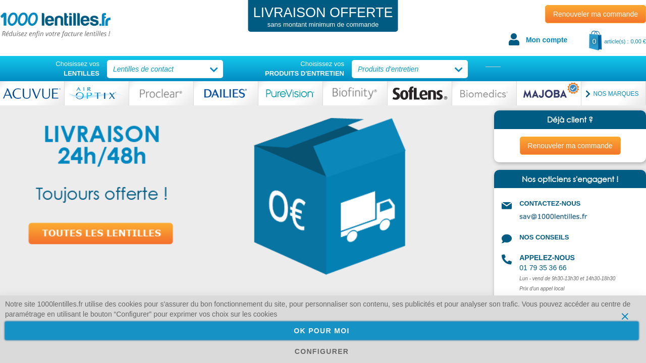 Screenshot of 1000lentilles.fr