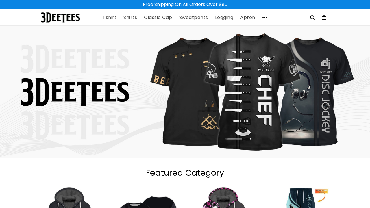 Screenshot of 3deetees.com