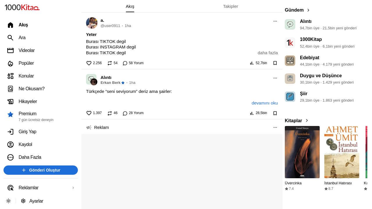 Screenshot of 1000kitap.com