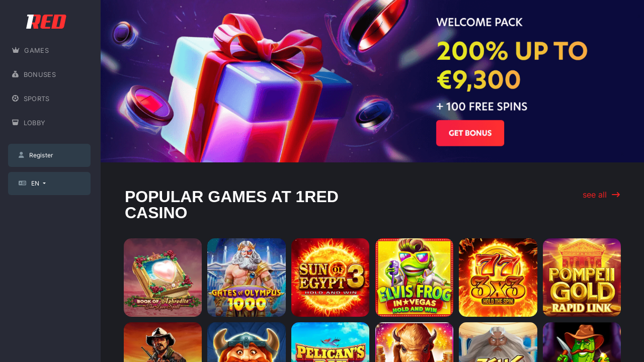 Screenshot of 1red7.com
