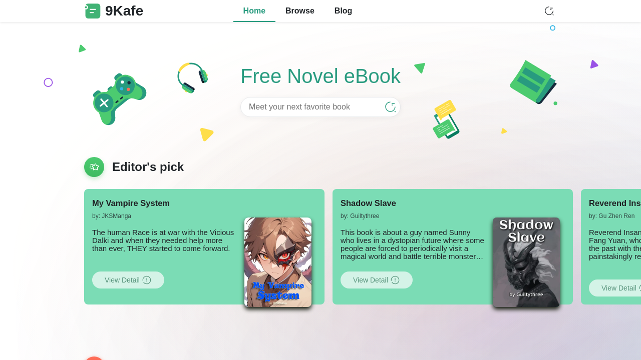 Screenshot of 9kafe.com