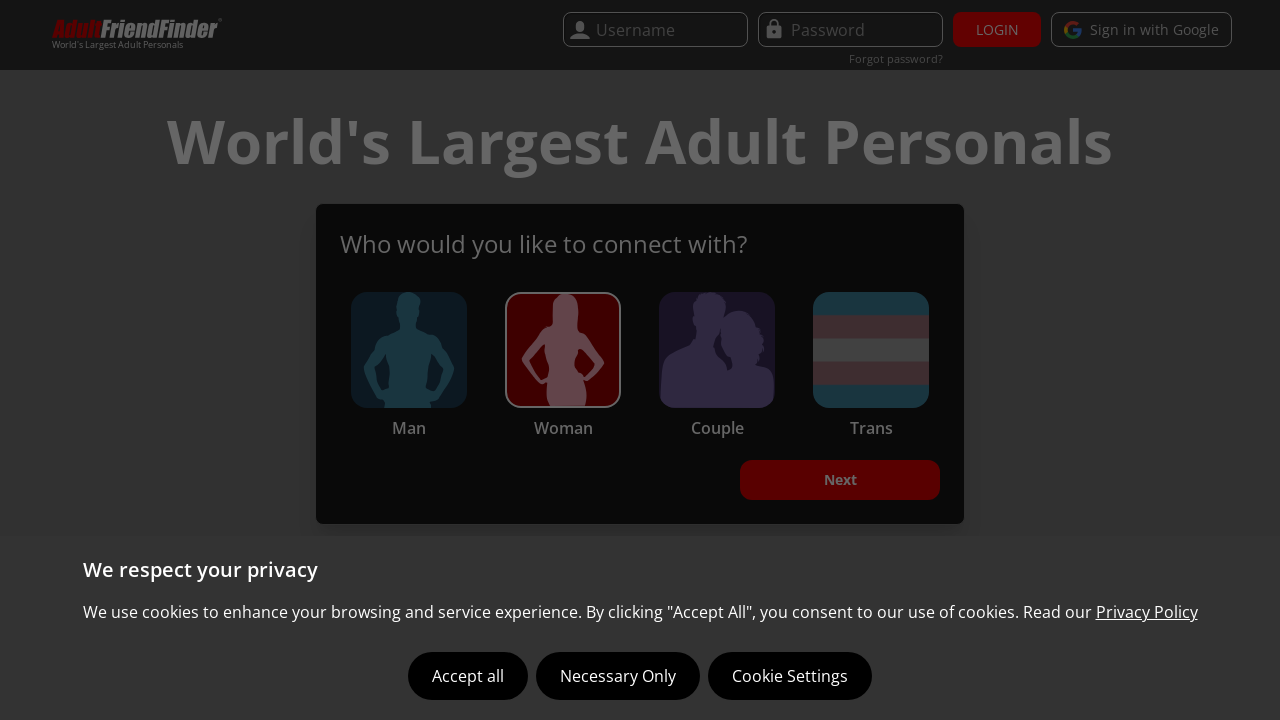 Screenshot of adultfriendfiner.de
