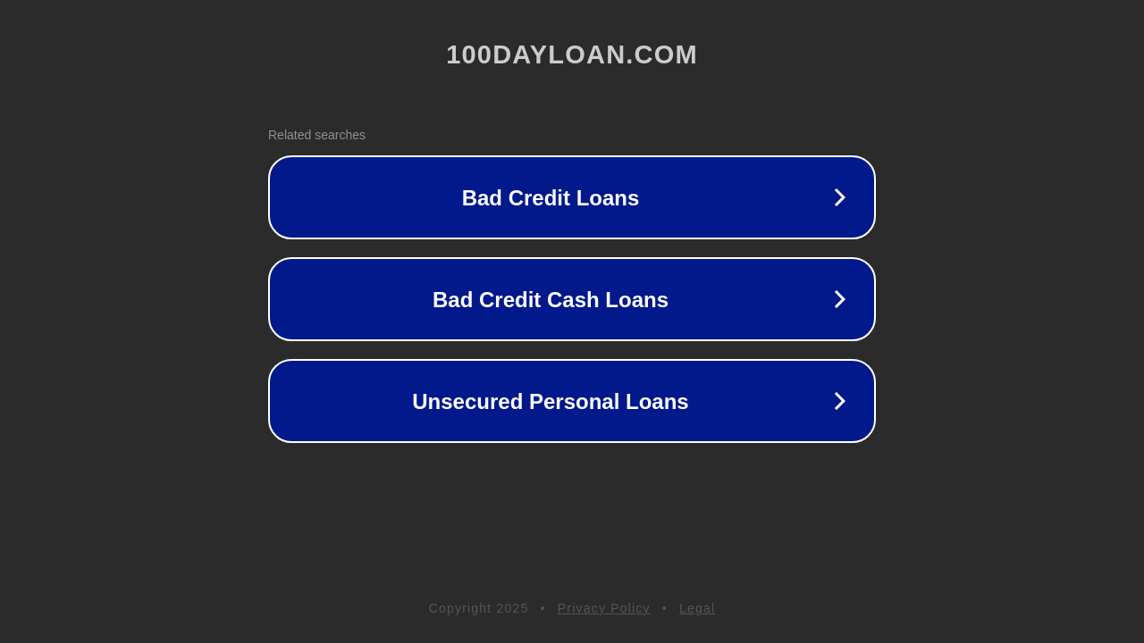 Screenshot of 100dayloan.com