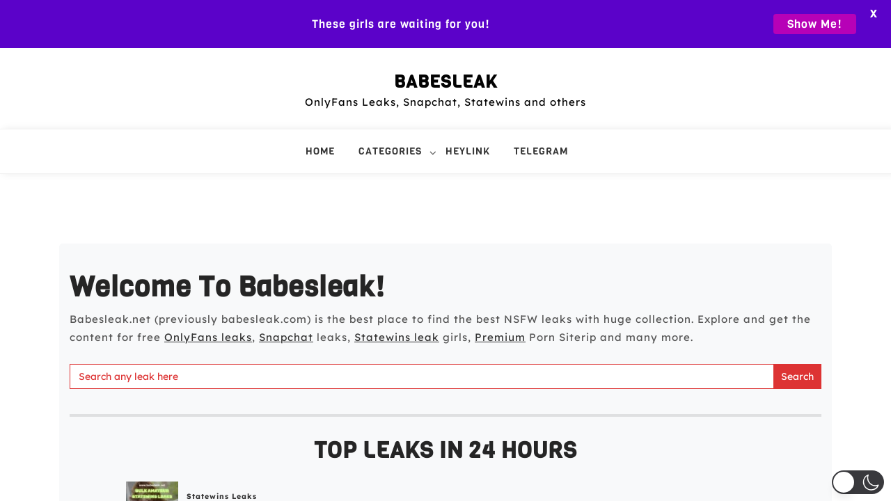 Screenshot of babesleak.net