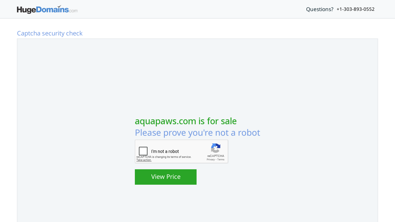 Screenshot of aquapaws.com