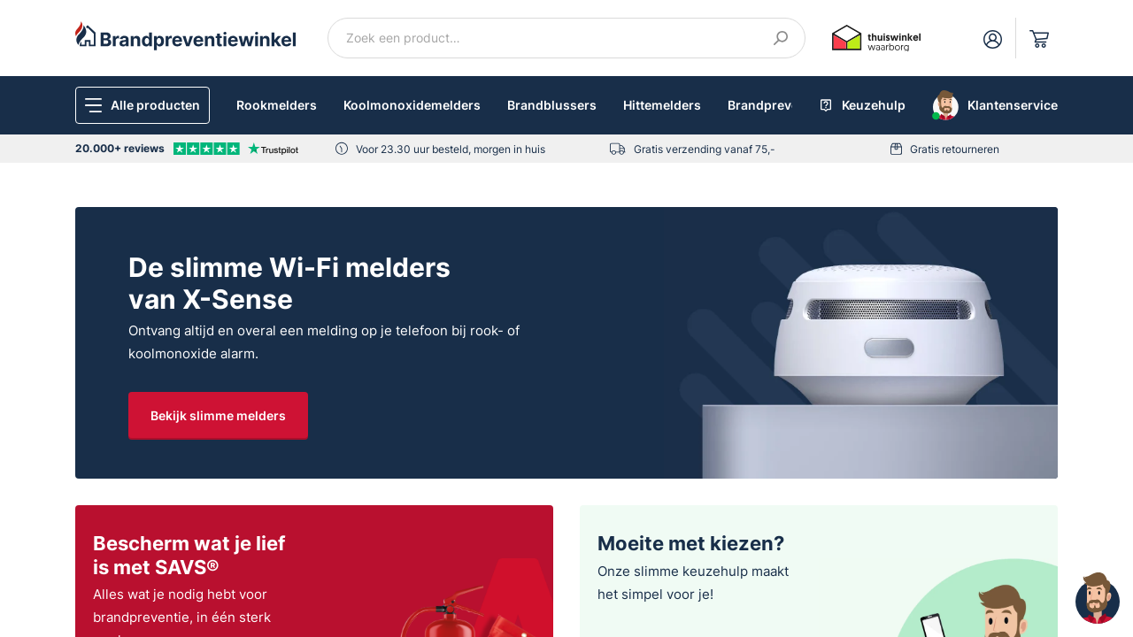 Screenshot of brandpreventiewinkel.nl