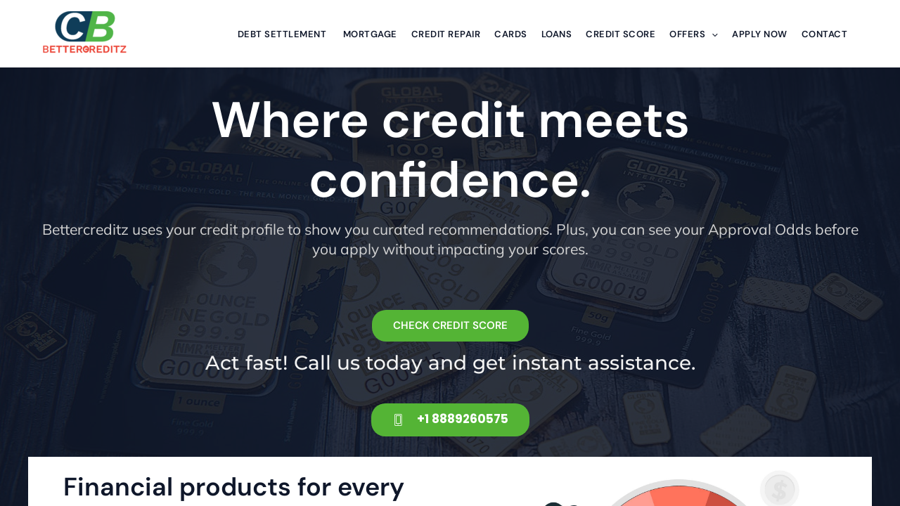 Screenshot of bettercreditz.com