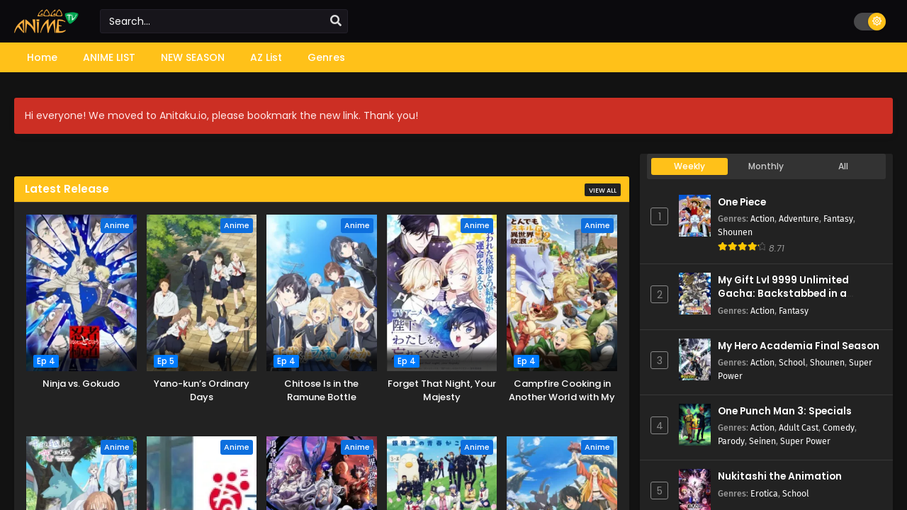 Screenshot of anitaku.io