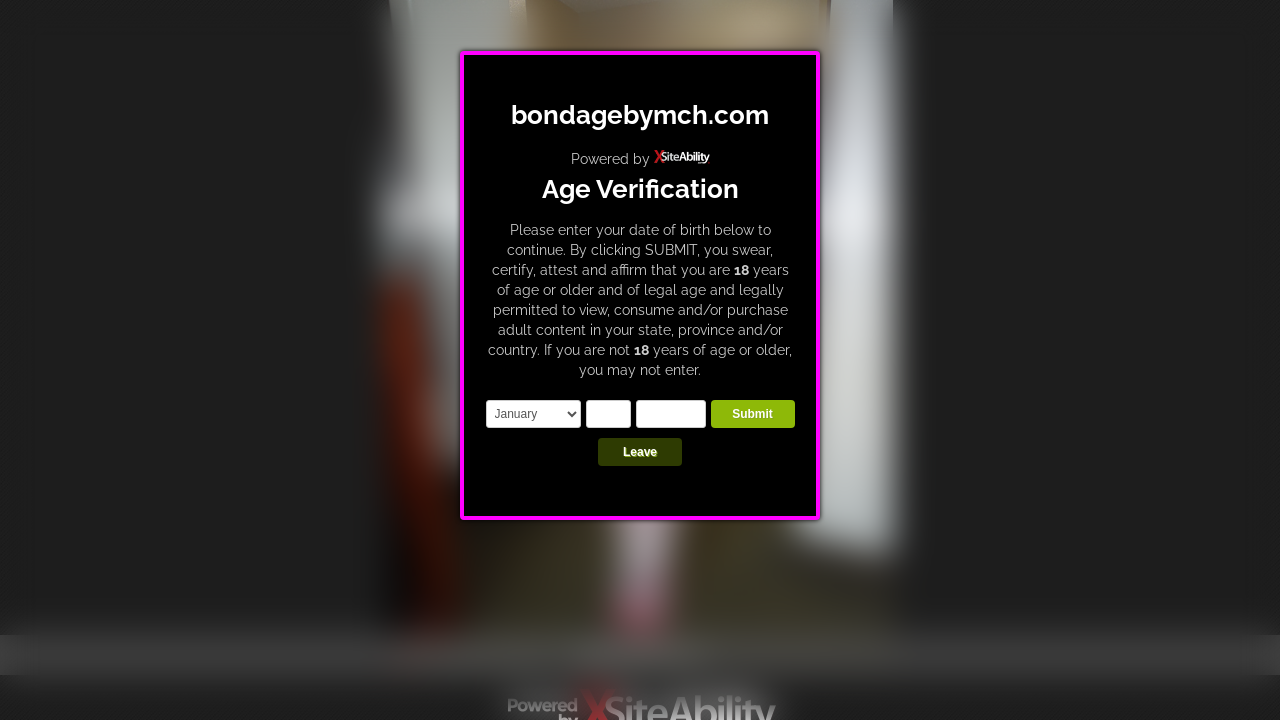 Screenshot of bondagebymch.com