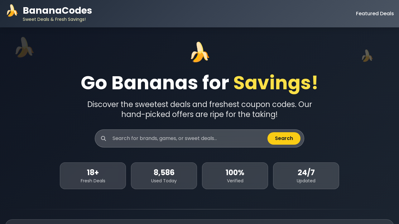 Screenshot of bananacodes.com