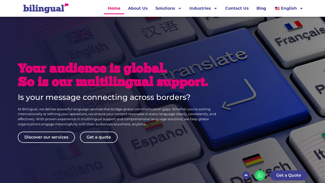 Screenshot of bilingualglobal.com
